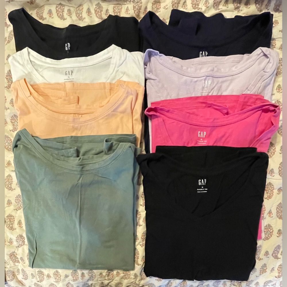 GAP “Favorite T-Shirt” Collection of 8 - Size XL- Excellent Condition!